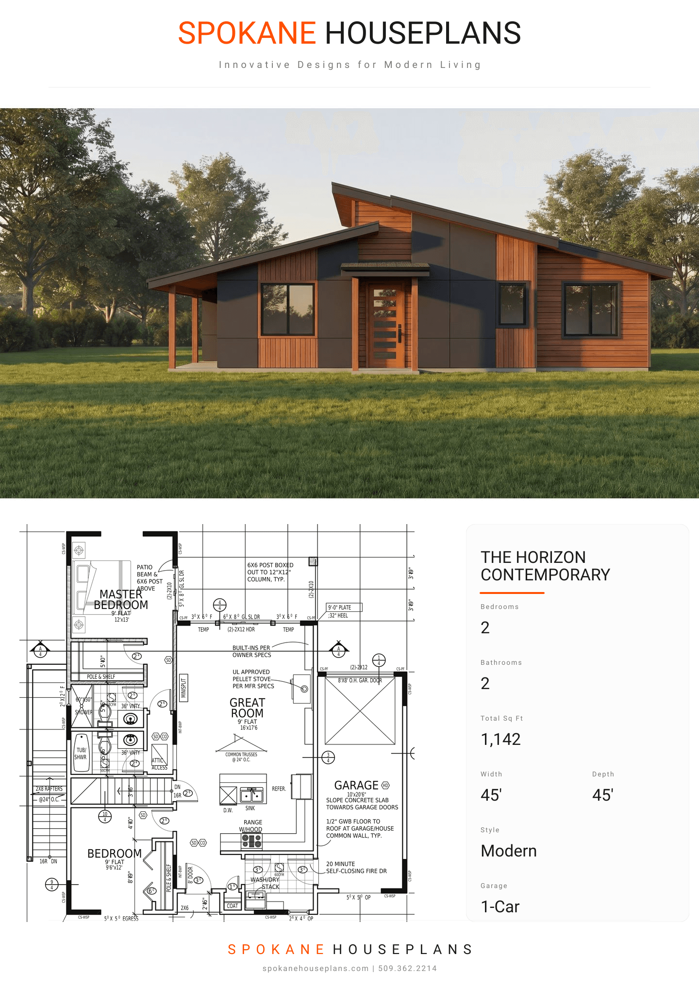 THE HORIZON CONTEMPORARY plan flyer