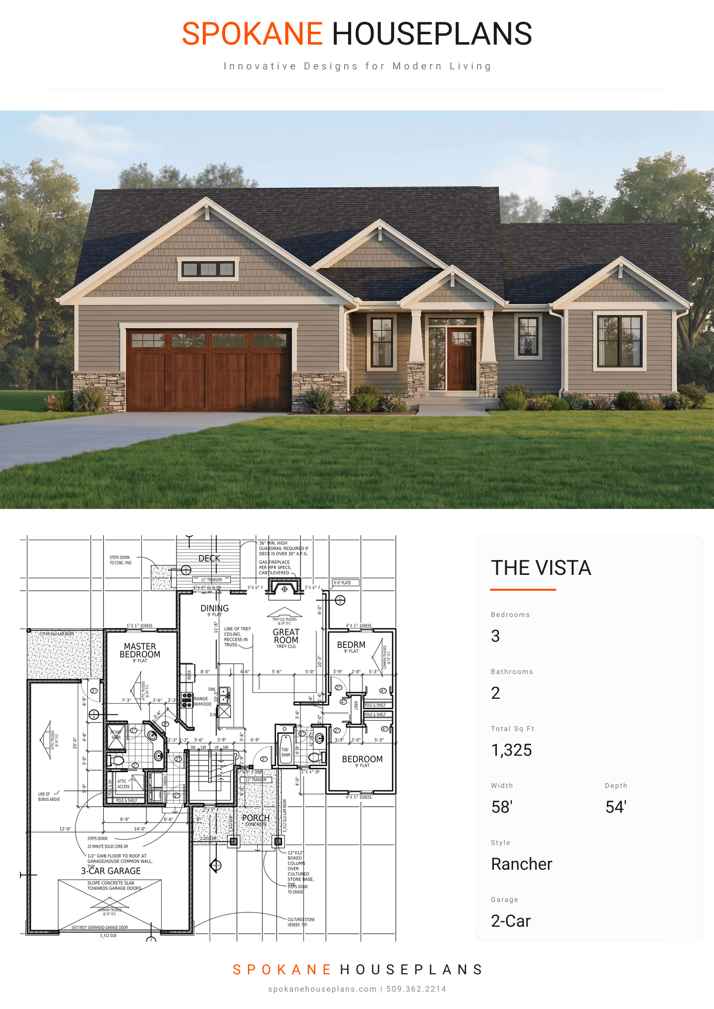 THE VISTA plan flyer