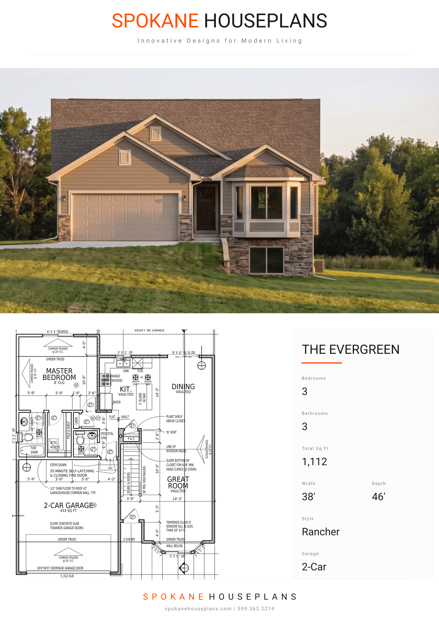 THE EVERGREEN plan flyer