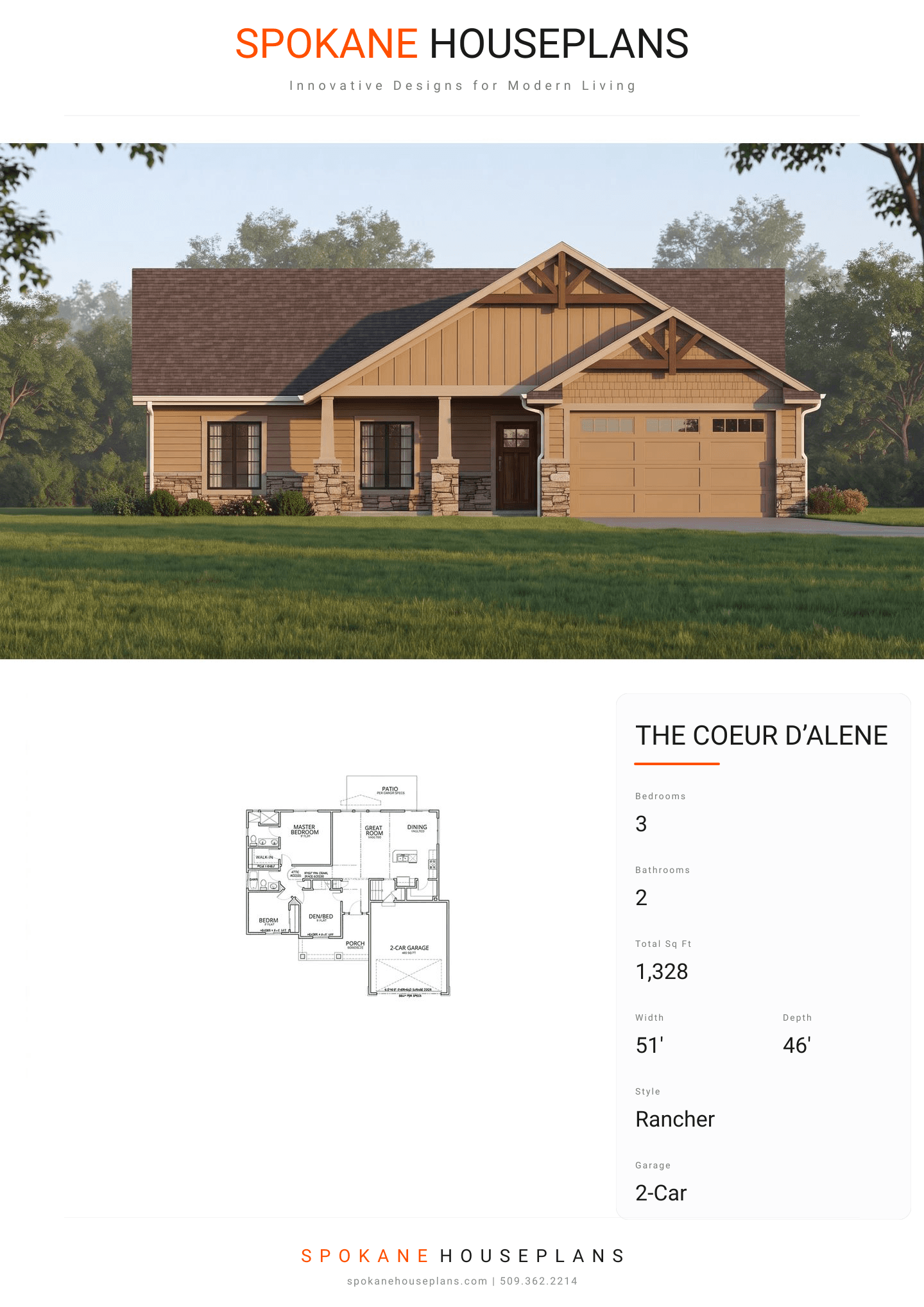 THE COEUR D’ALENE plan flyer