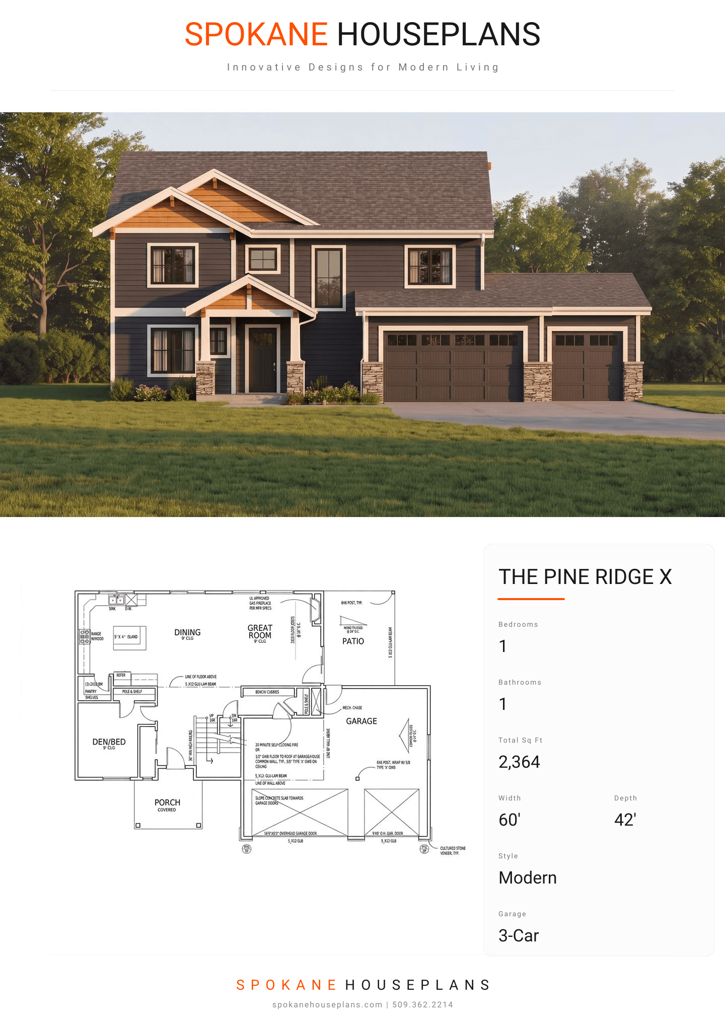 THE PINE RIDGE X plan flyer
