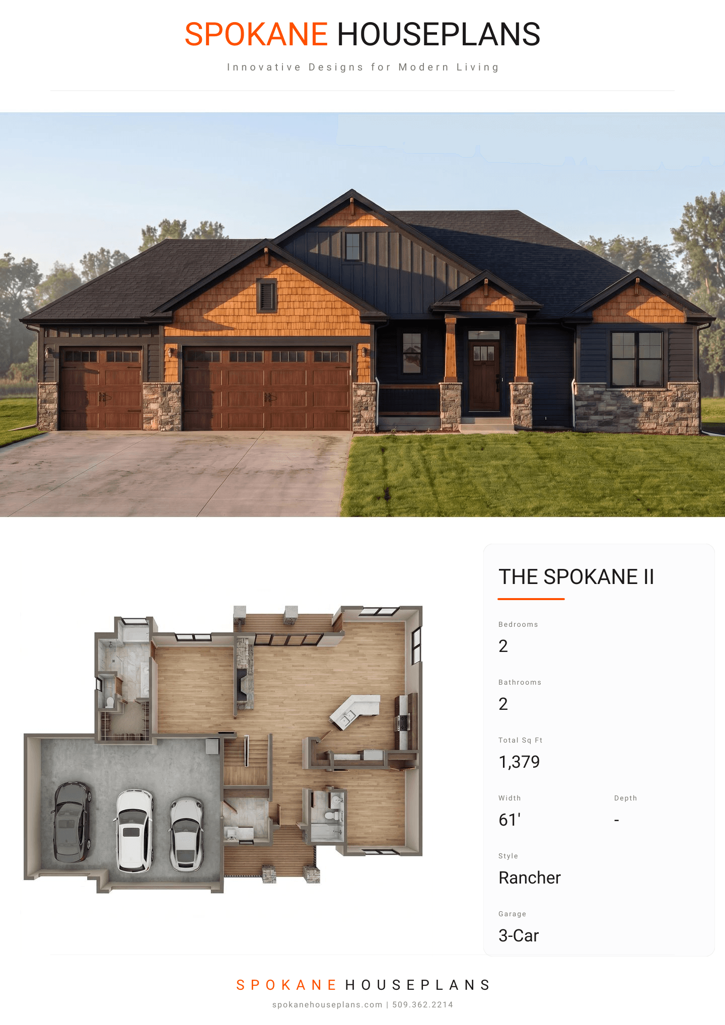 THE SPOKANE II plan flyer