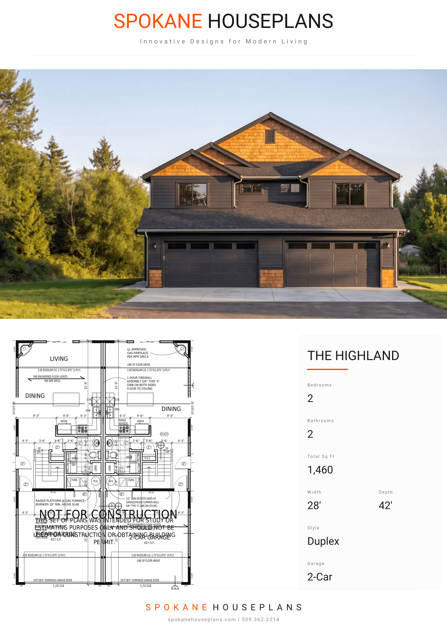 THE HIGHLAND plan flyer