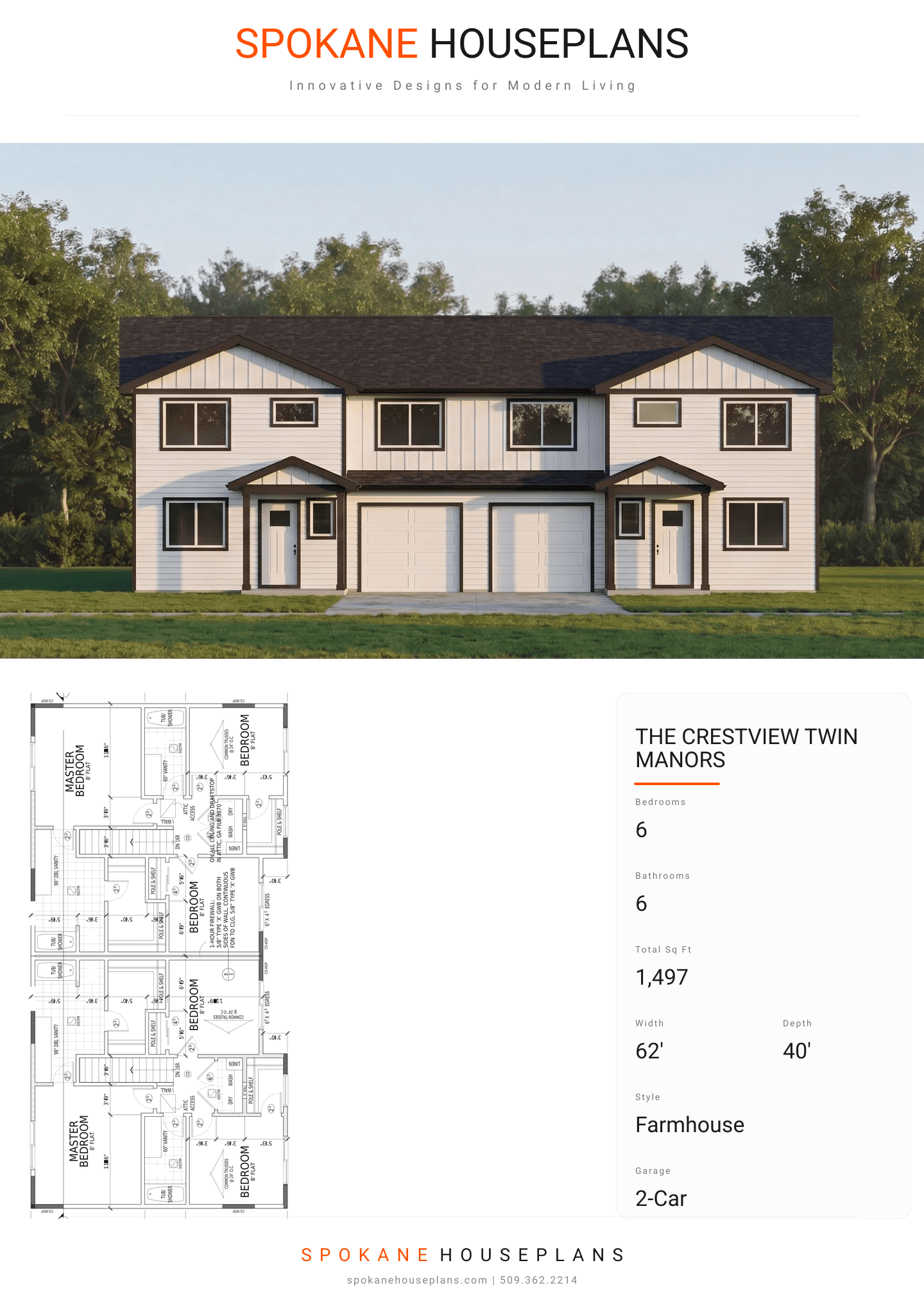 THE CRESTVIEW TWIN MANORS plan flyer