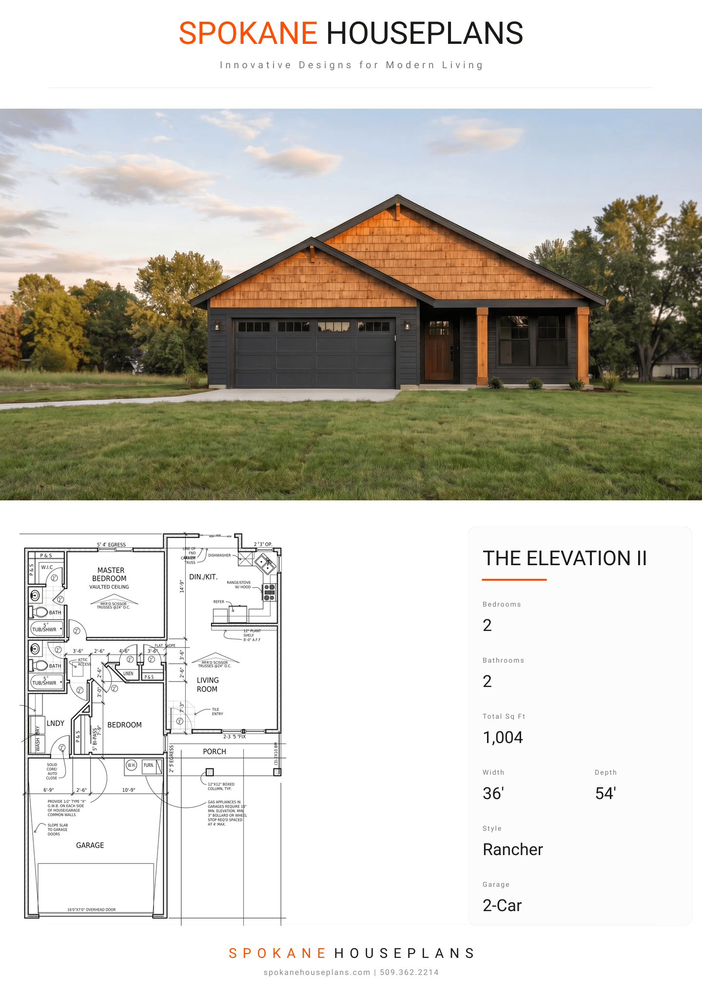 THE ELEVATION II plan flyer
