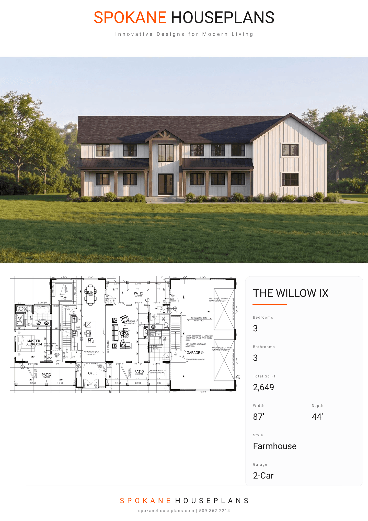 THE WILLOW IX plan flyer