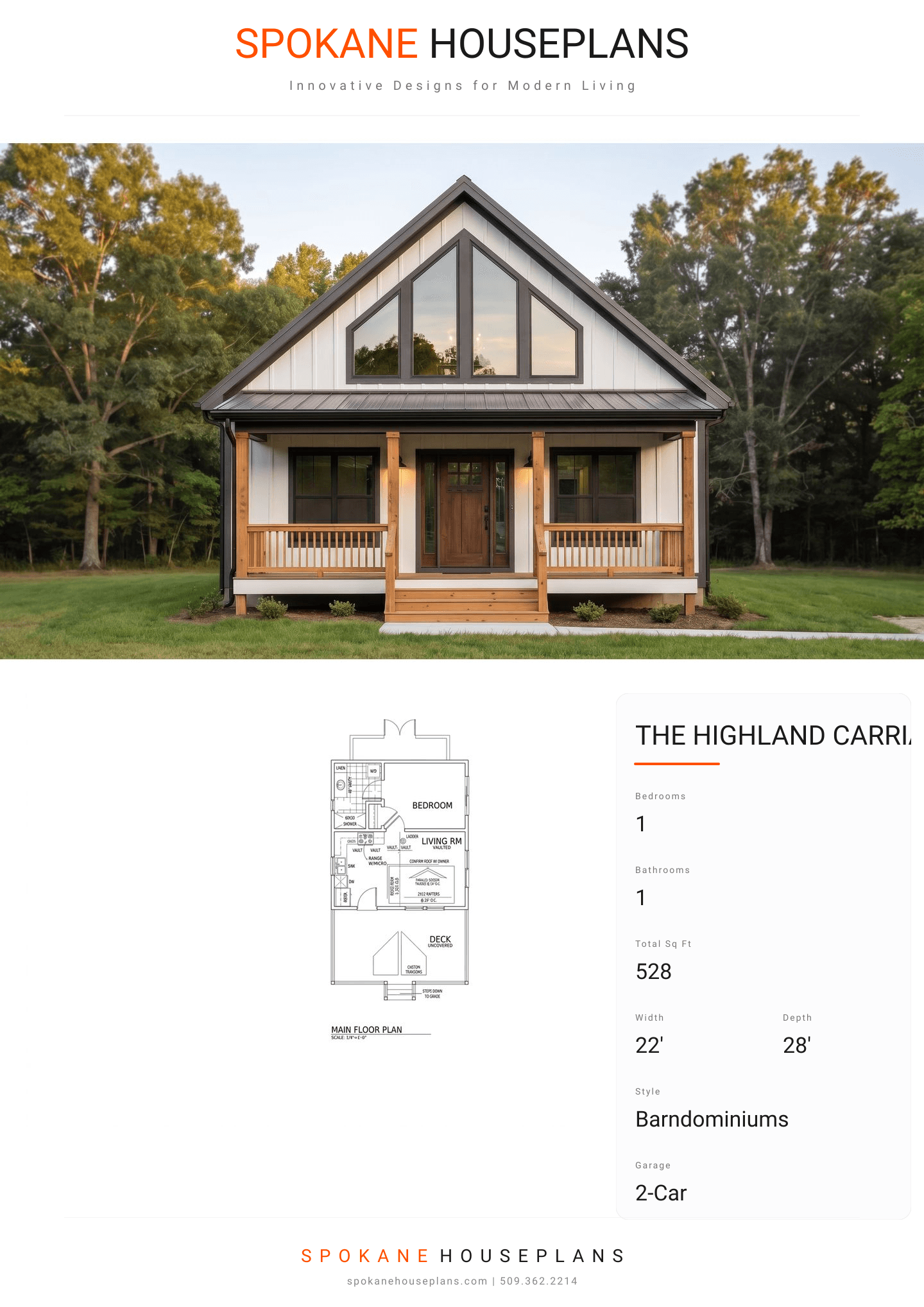 THE HIGHLAND CARRIAGE HOUSE plan flyer