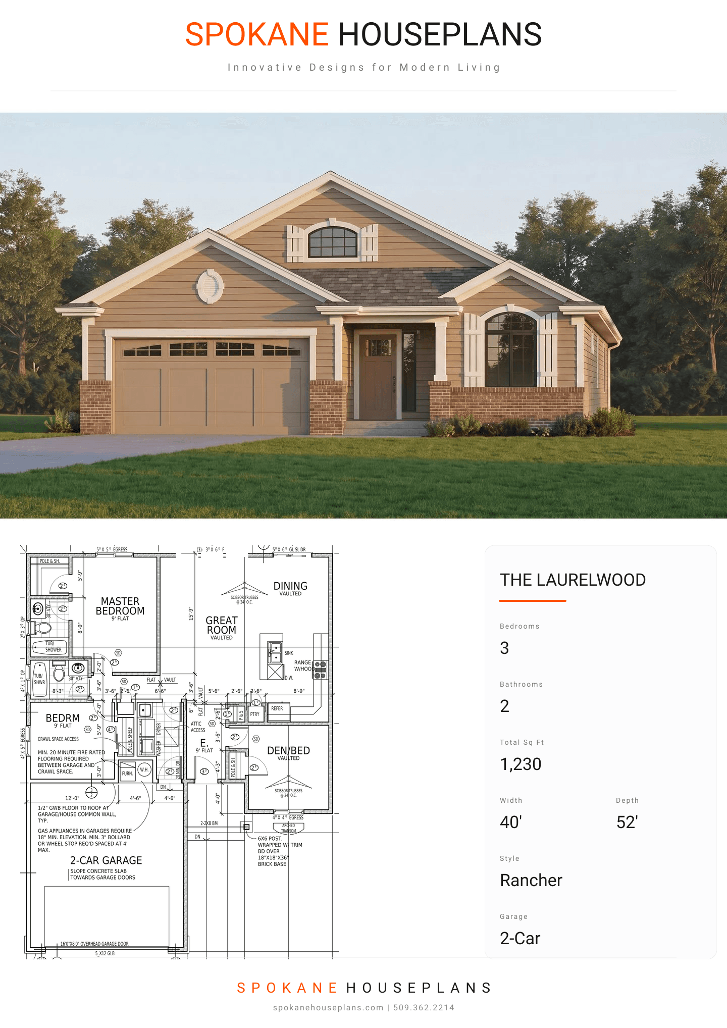 THE LAURELWOOD plan flyer