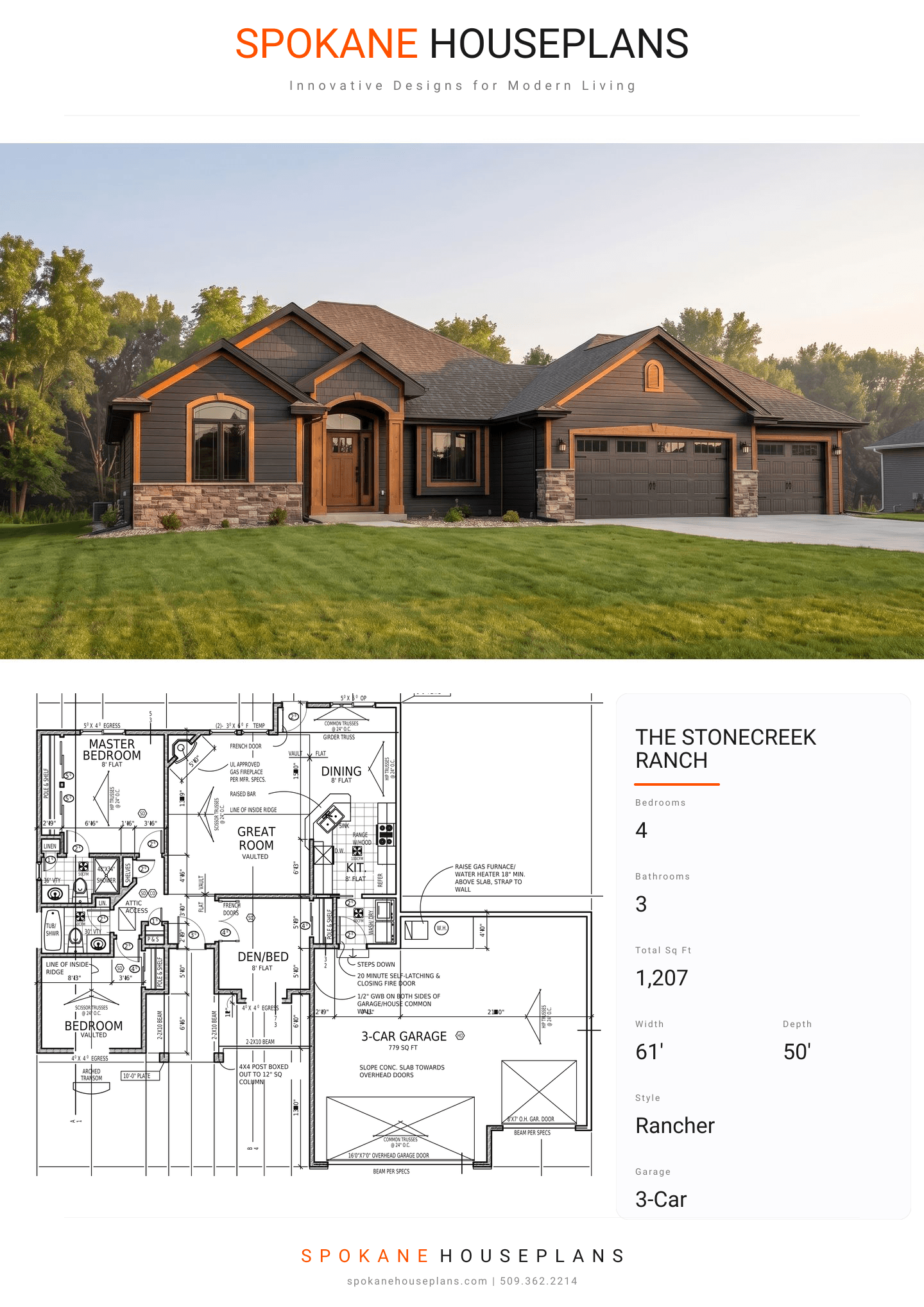 THE STONECREEK RANCH plan flyer