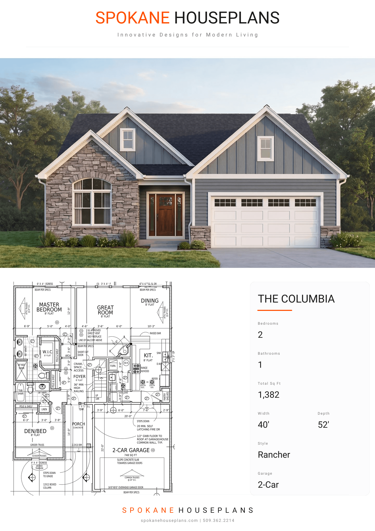 THE COLUMBIA plan flyer