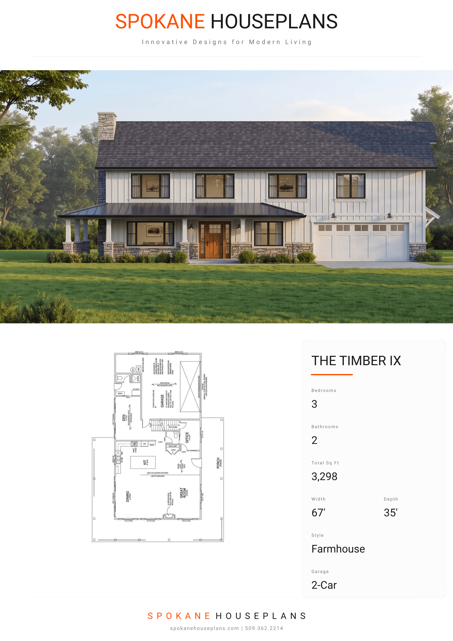 THE TIMBER IX plan flyer
