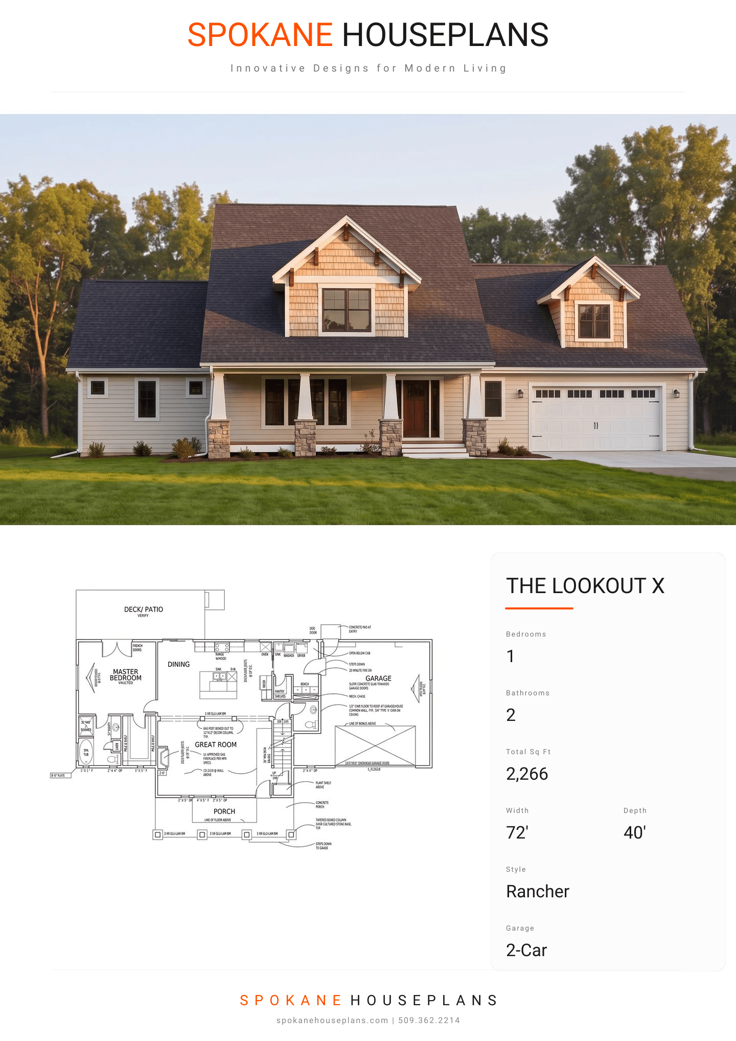 THE LOOKOUT X plan flyer