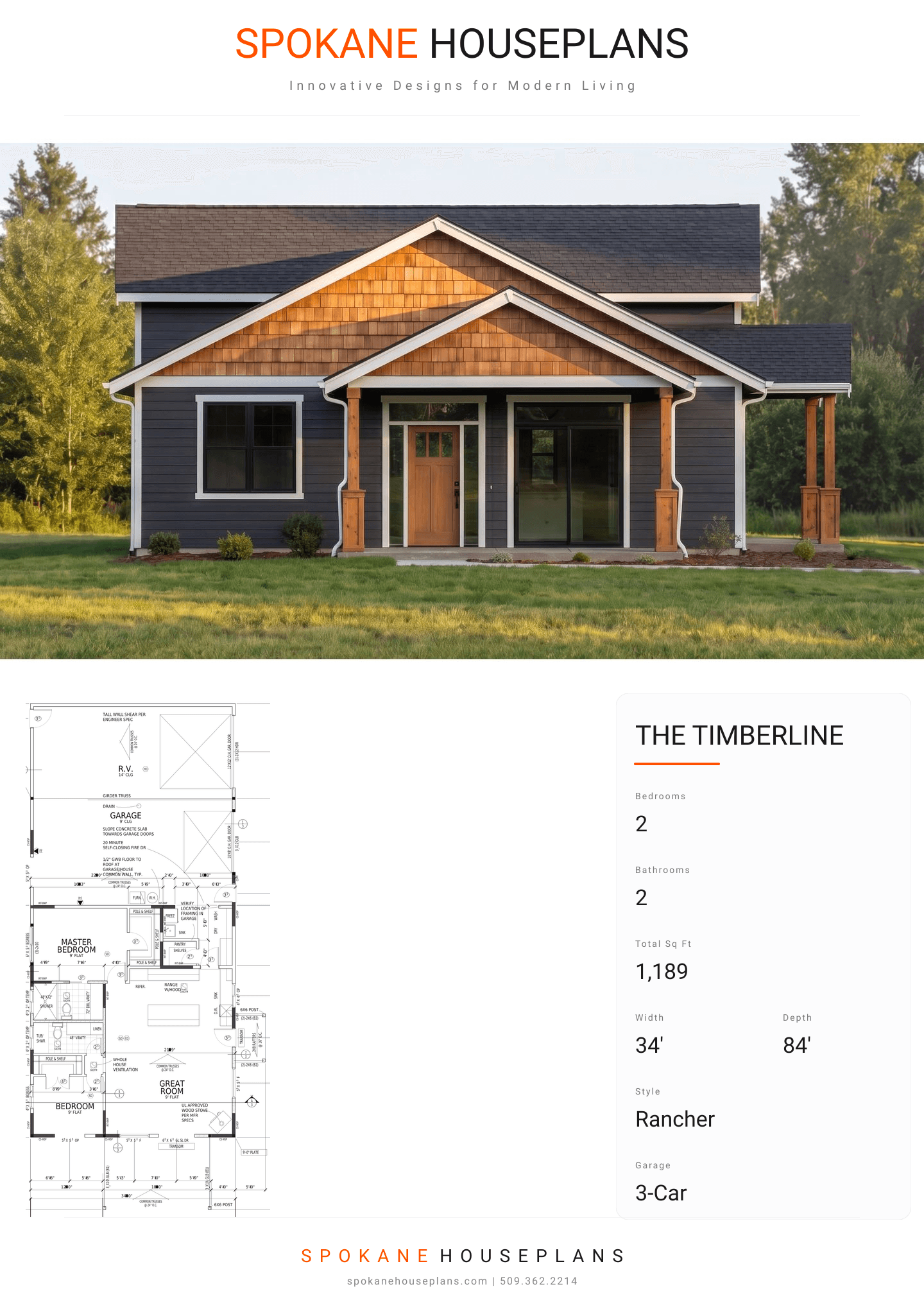 THE TIMBERLINE plan flyer
