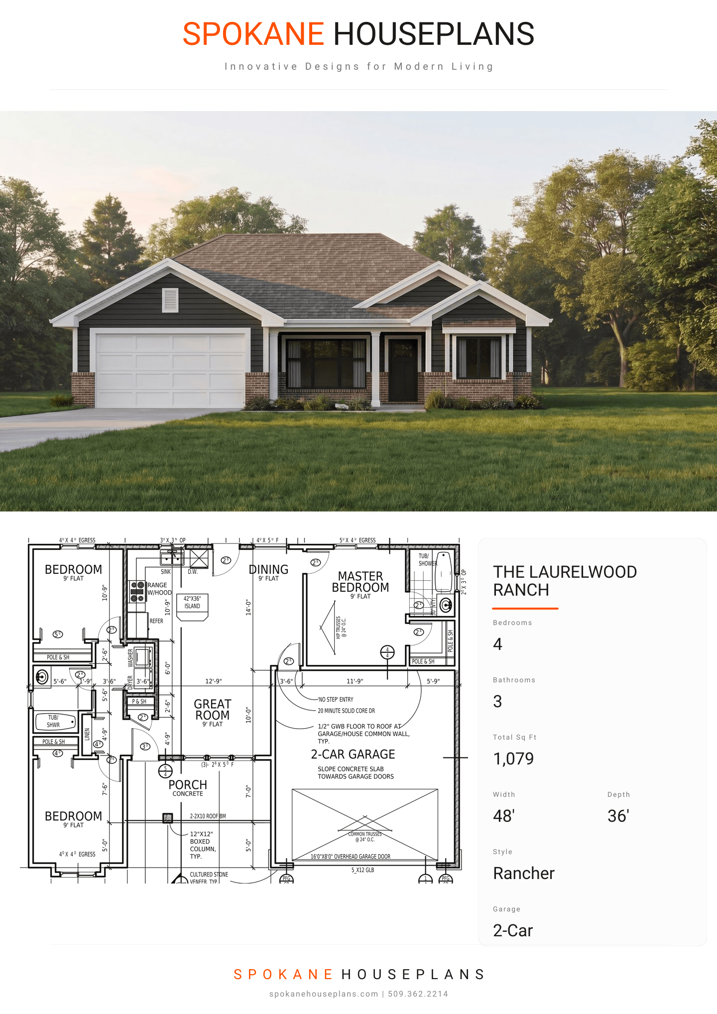 THE LAURELWOOD RANCH plan flyer