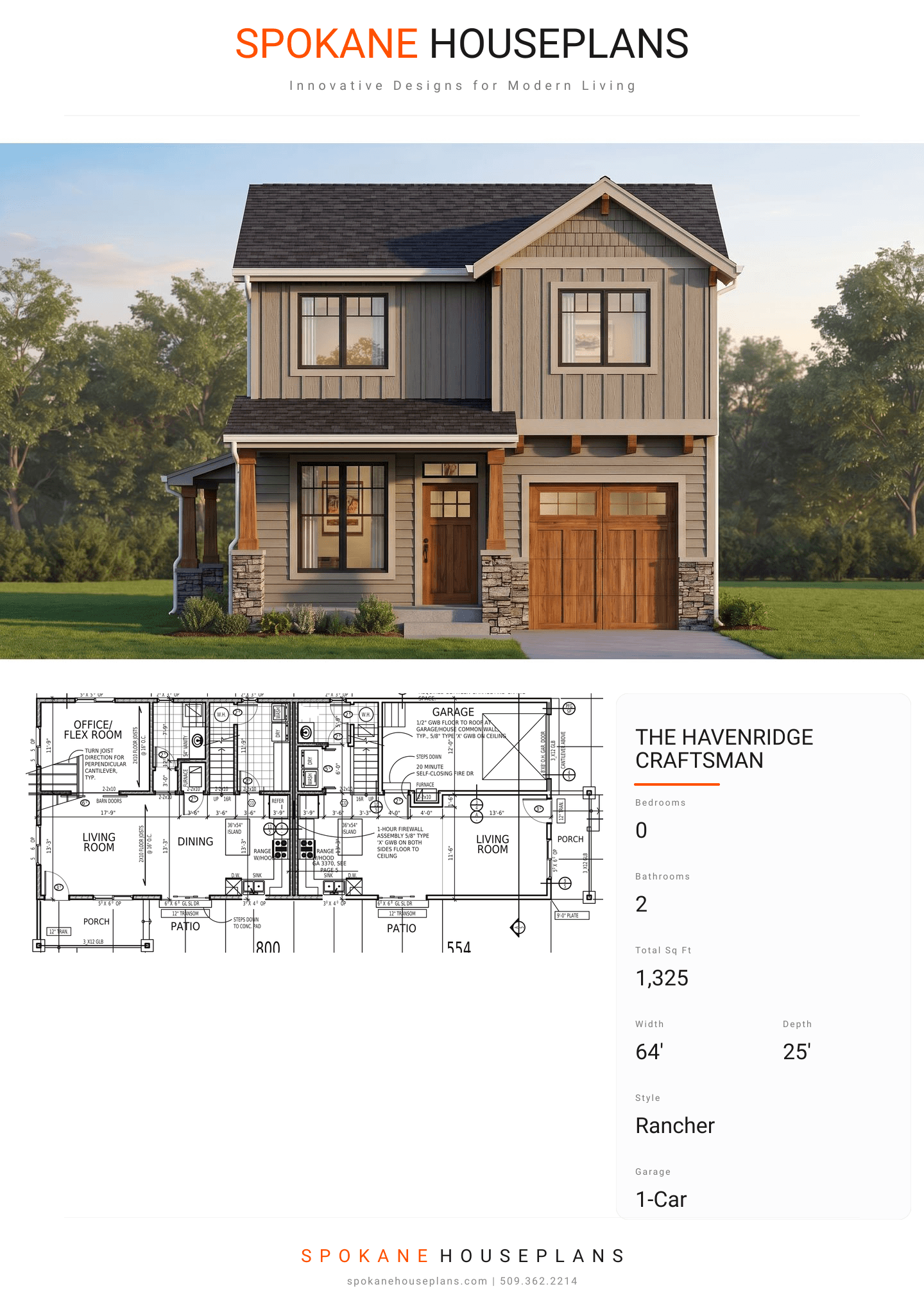 THE HAVENRIDGE CRAFTSMAN plan flyer