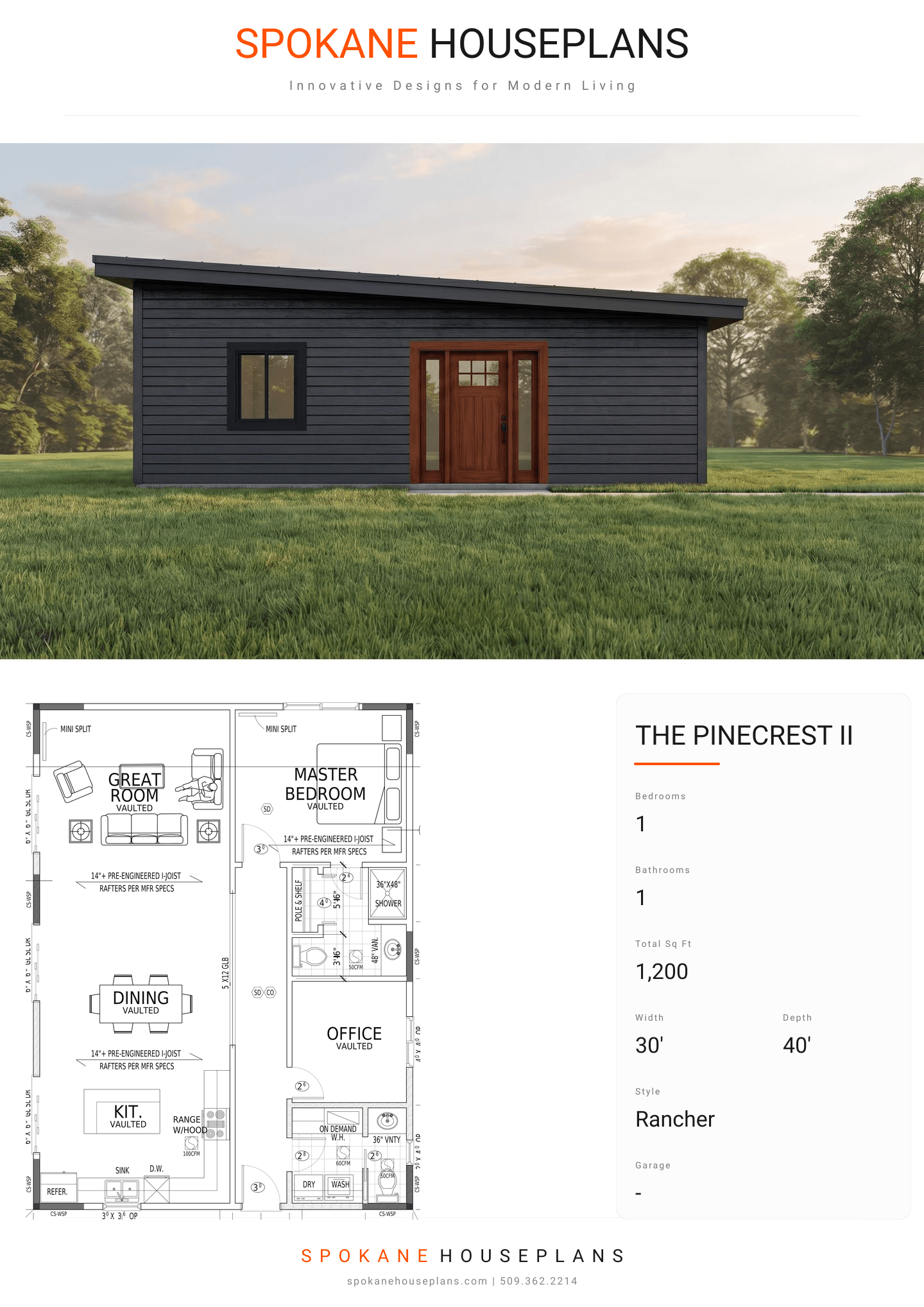 THE PINECREST II plan flyer