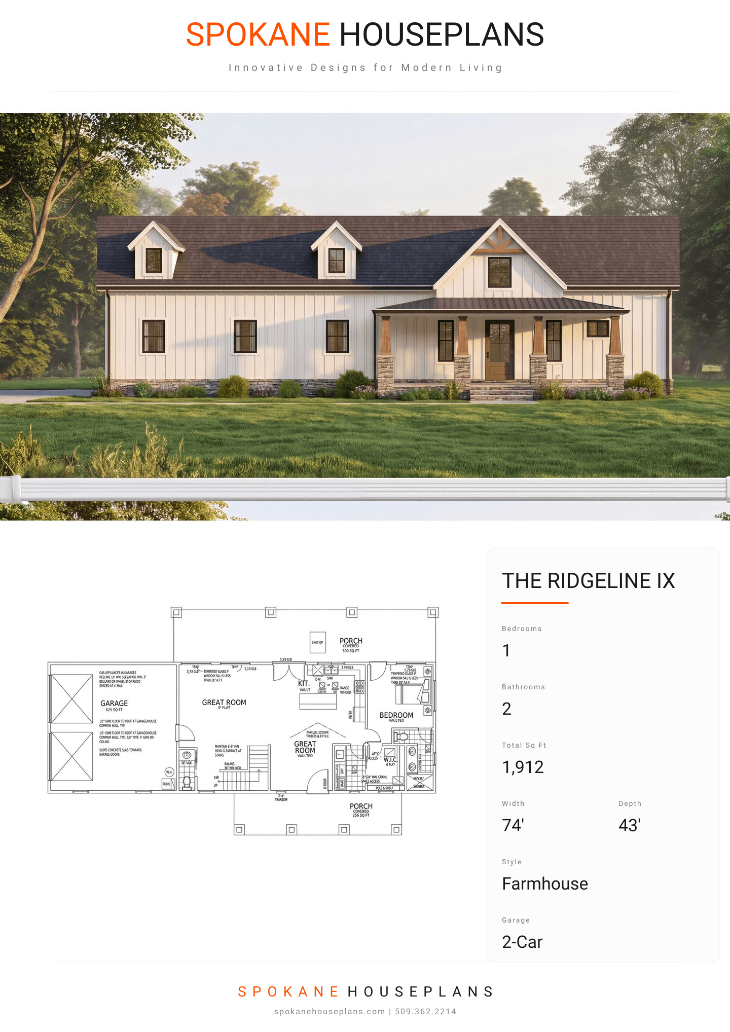 THE RIDGELINE IX plan flyer
