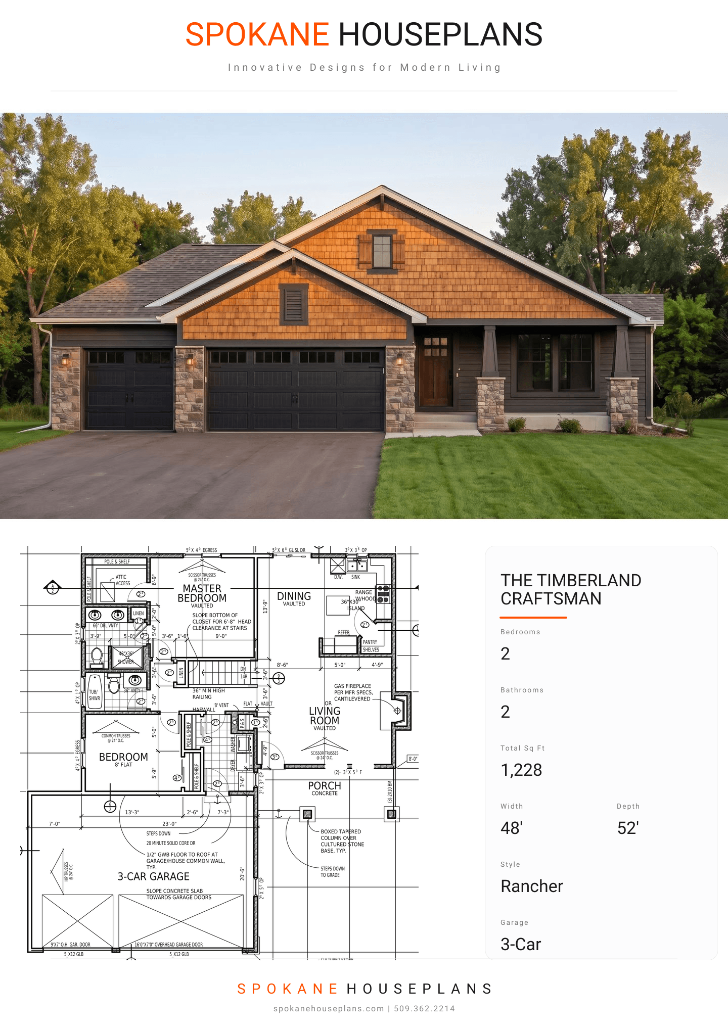 THE TIMBERLAND CRAFTSMAN plan flyer