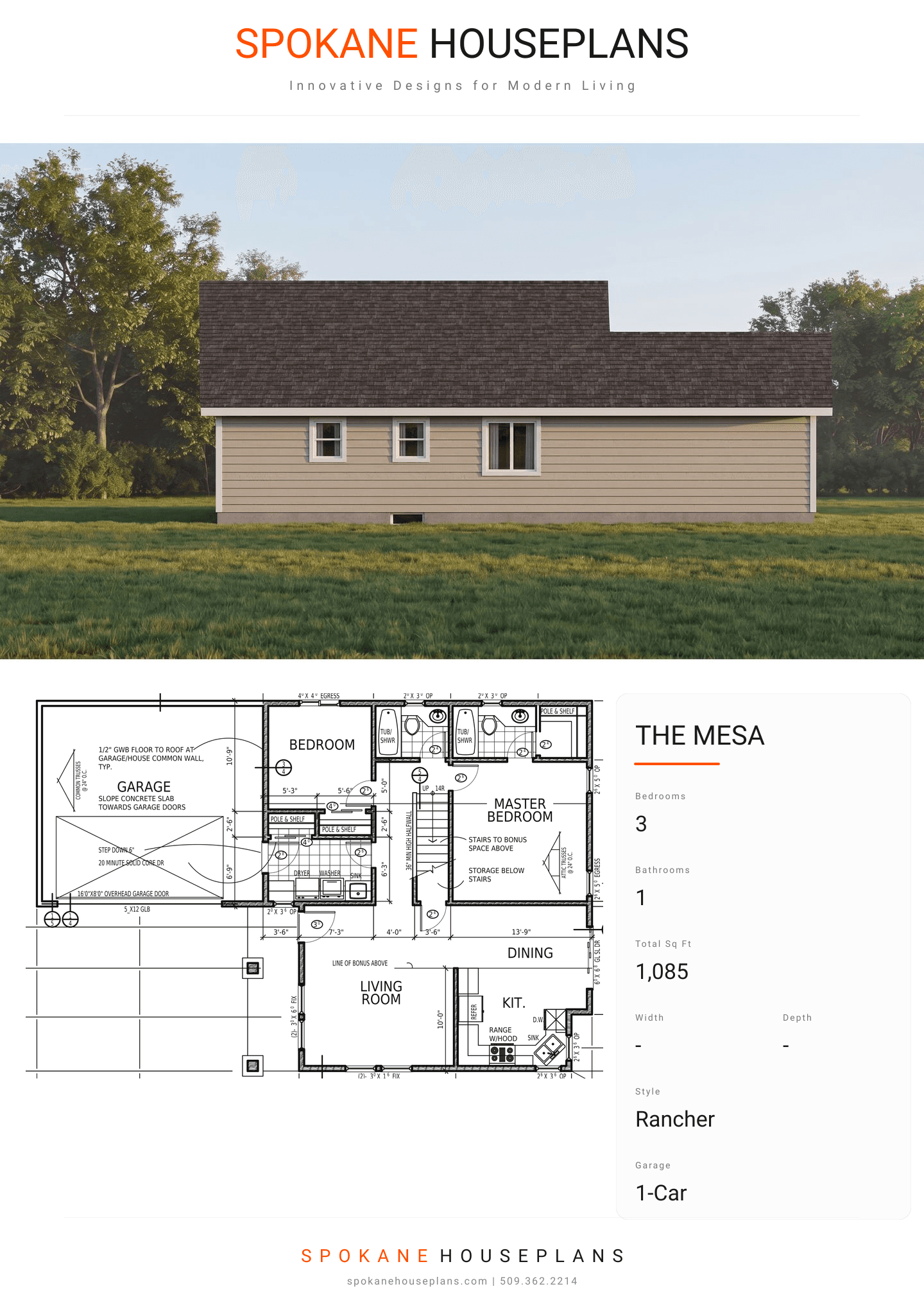 THE MESA plan flyer