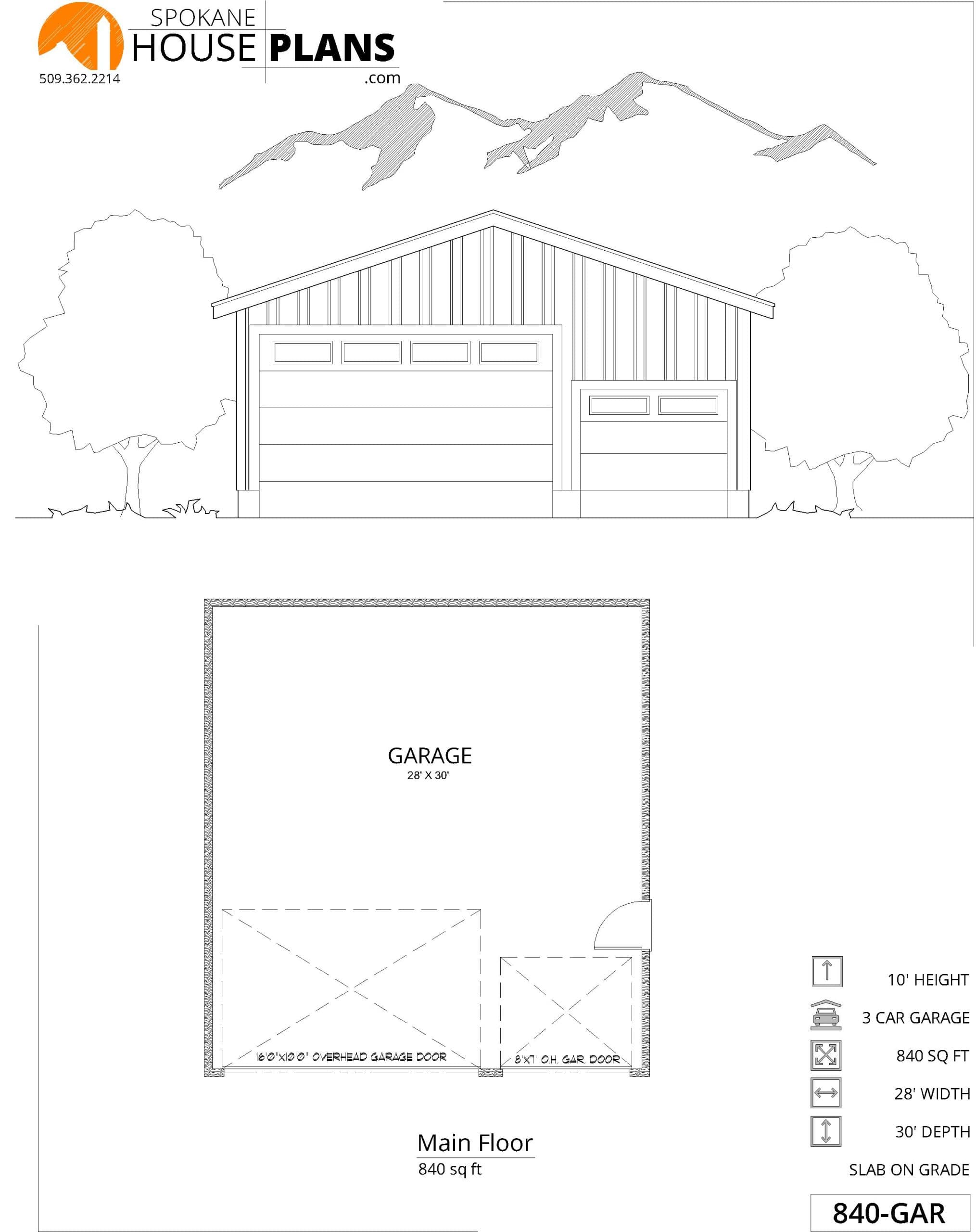 840-GAR plan flyer